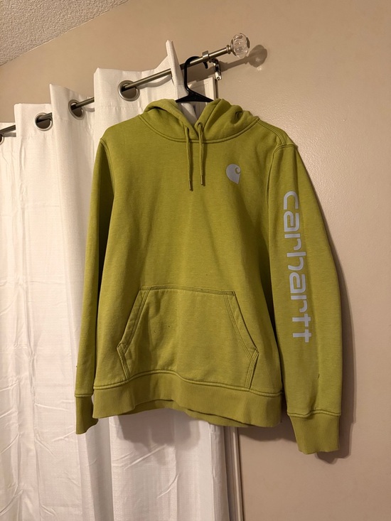 Carhartt Sweaters - Carhartt Woman’s Hooded Sweatshirt in Lime Green